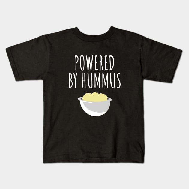 Powered by hummus Kids T-Shirt by LunaMay